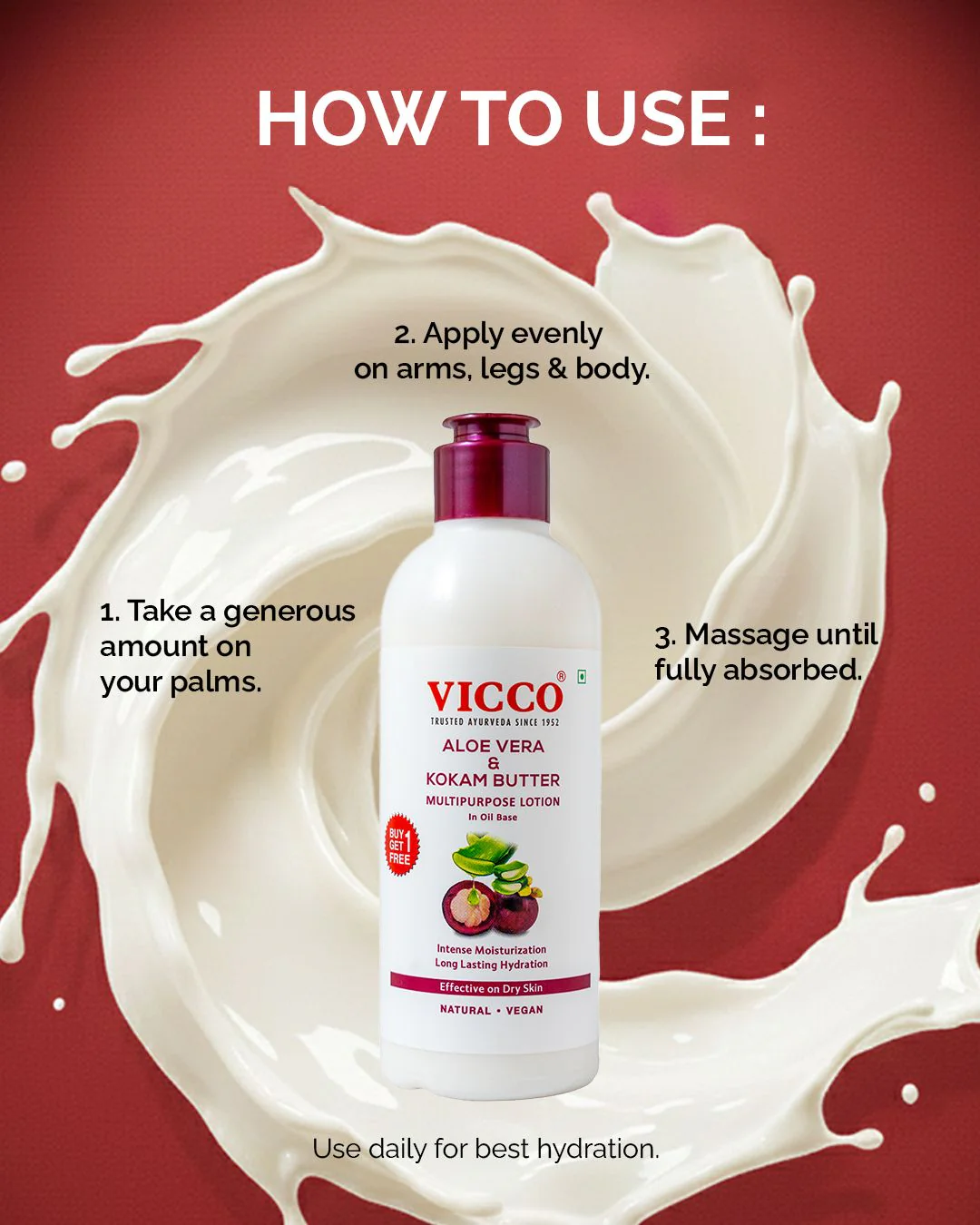 Vicco Aloe Vera & Kokam Butter Multipurpose Lotion - Image 2
