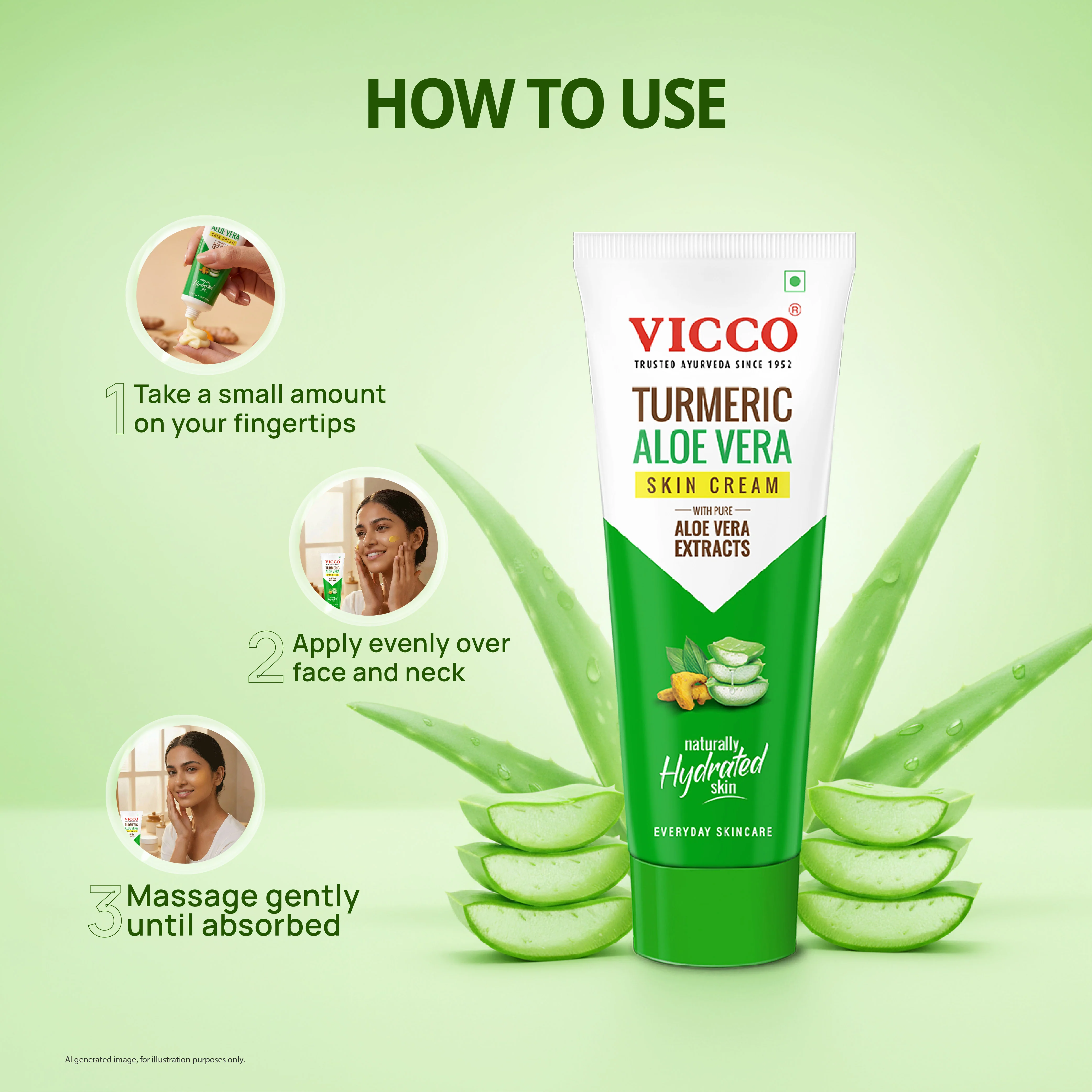 Vicco Turmeric Aloe Vera Skin Cream - Image 6