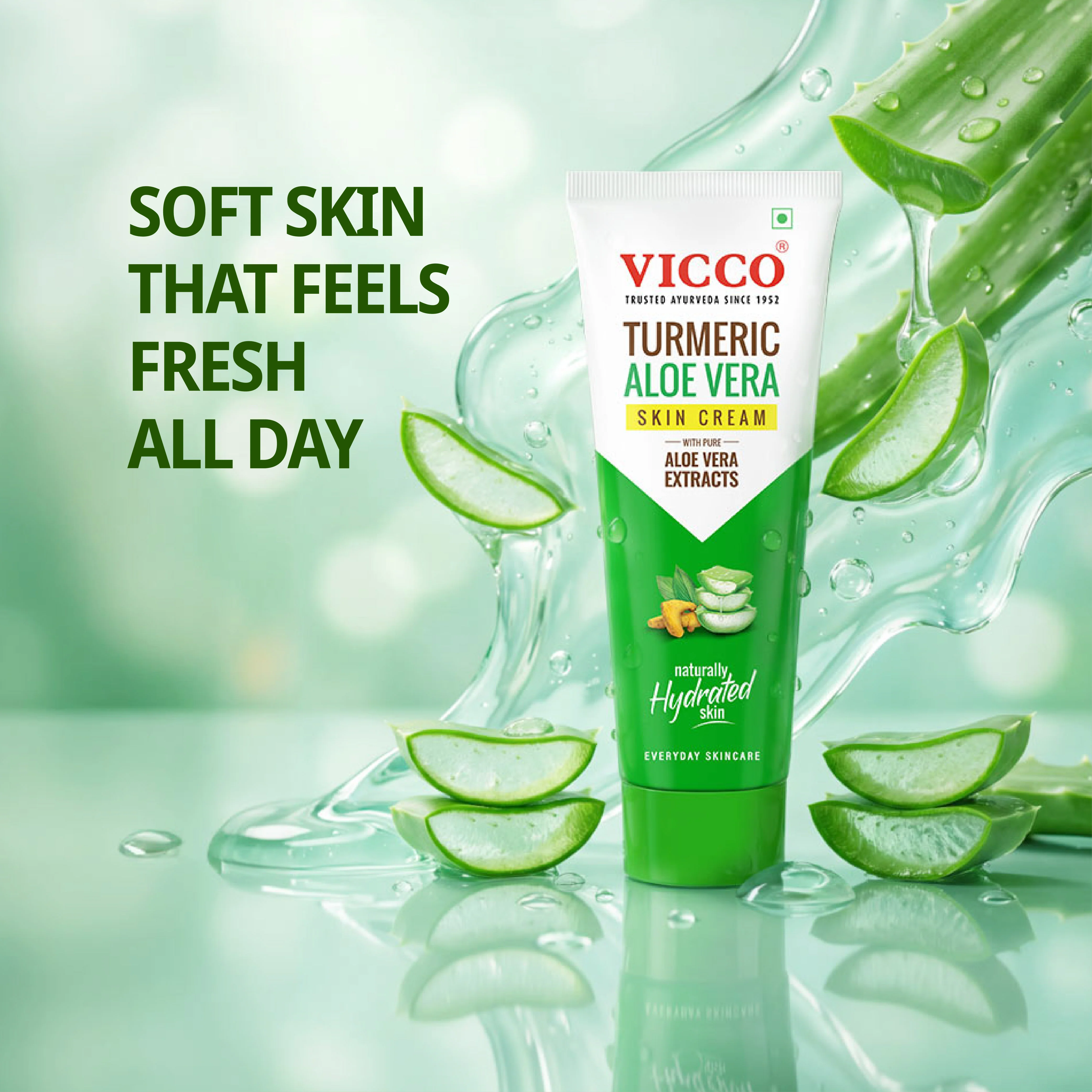 Vicco Turmeric Aloe Vera Skin Cream - Image 7